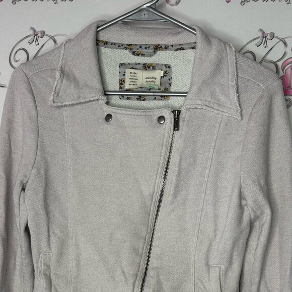 Saturday Sunday Light Gray Jacket comfy sweater zip up grey blazer style coat - Picture 2 of 6